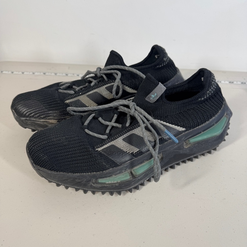 Adidas NMD S1 Black Knit Sneakers Size 8.5 Trail Grip Athletic Running Shoes - Picture 2 of 16